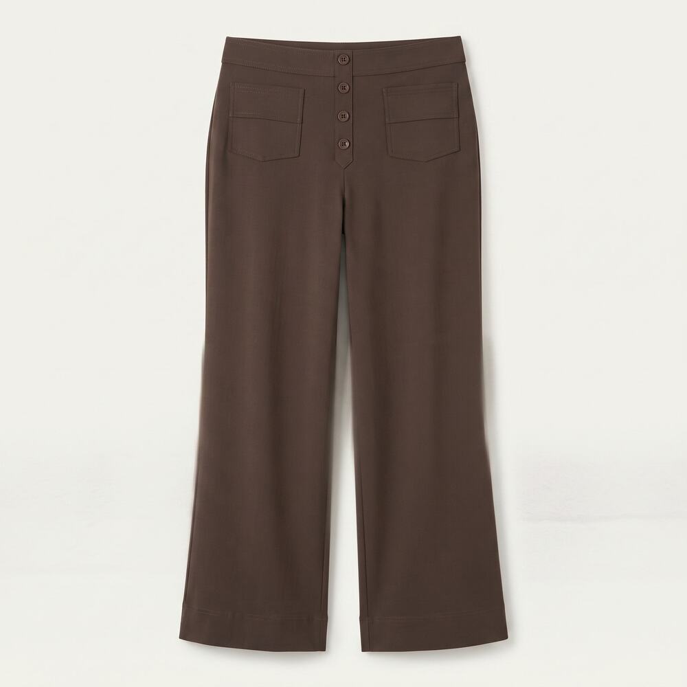 Halara Womens XL Minimalist Athleisure Outdoors Button-Front Straight-Leg Pants